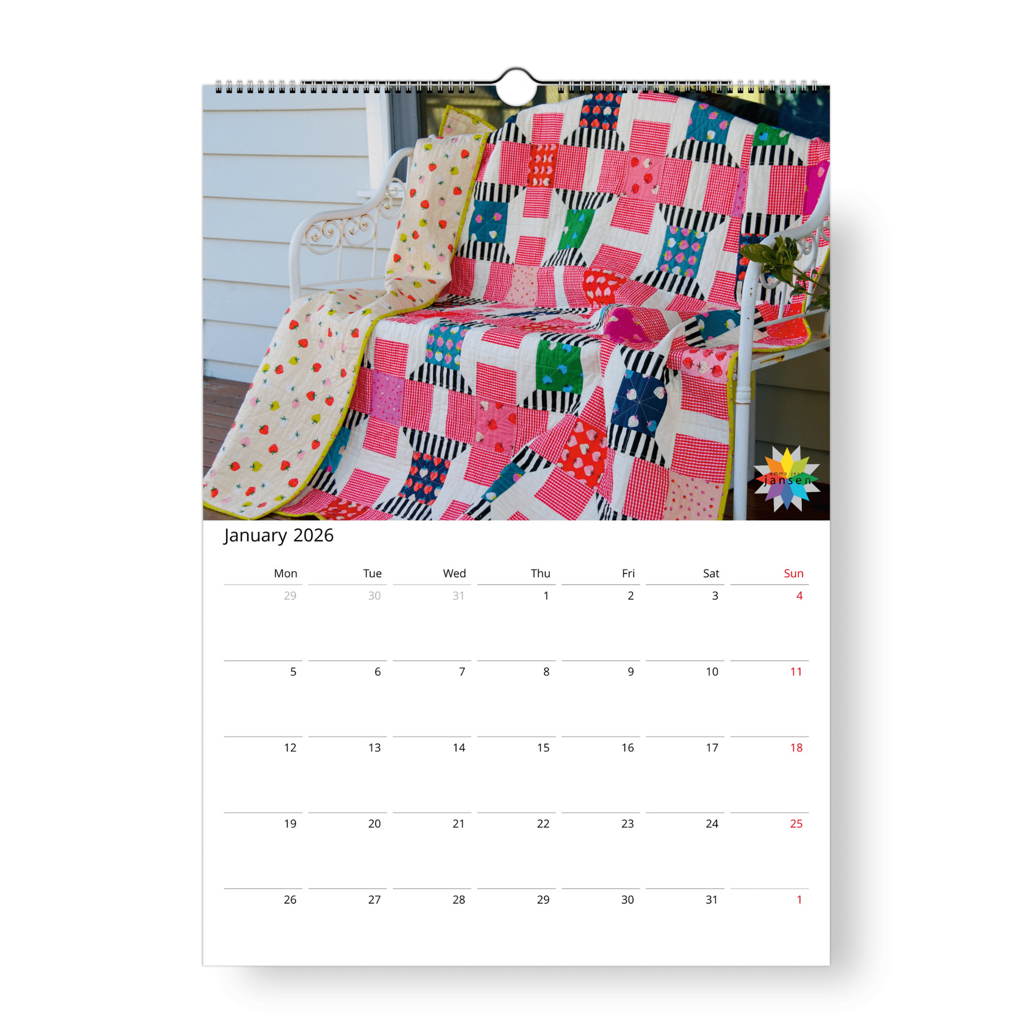 USA & Canada - 2026 Patchwork Calendar - The Patchwork Calendar