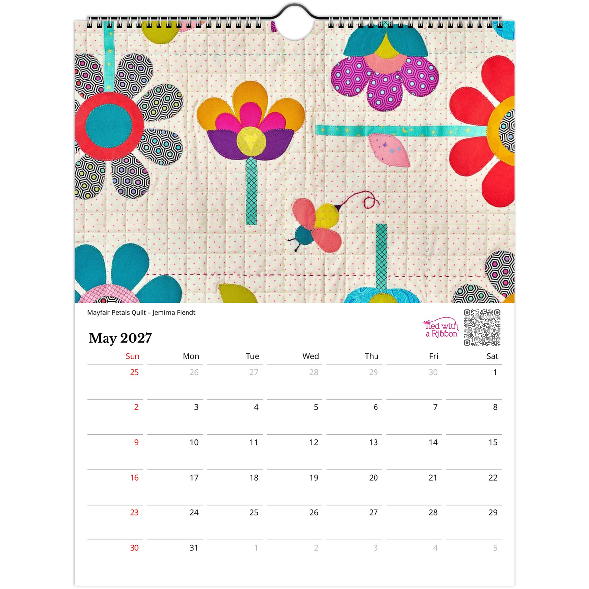 USA + Canada - Patchwork Calendar 2027 - The Patchwork Calendar