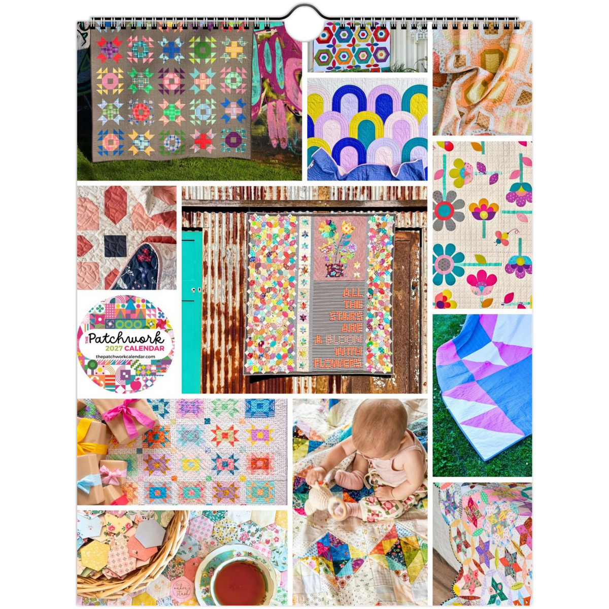 USA + Canada - Patchwork Calendar 2027 - The Patchwork Calendar