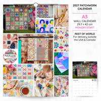 Patchwork Calendar 2027 (Rest of World) - The Patchwork Calendar