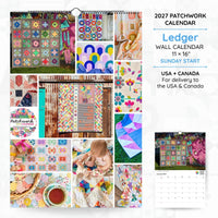 Patchwork Calendar 2027 (USA + Canada) - The Patchwork Calendar