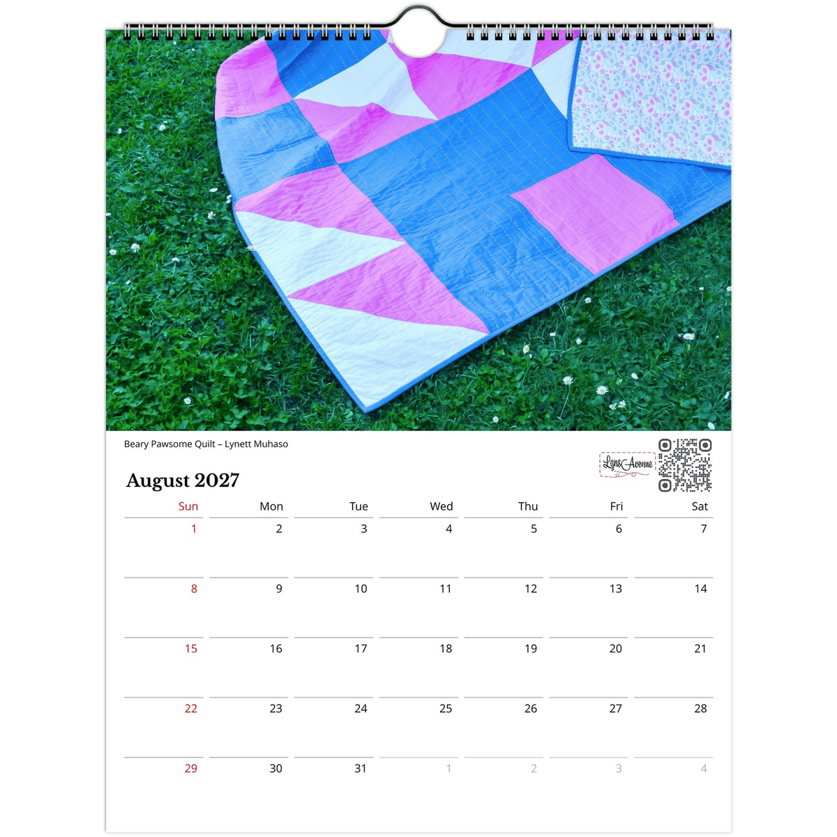 USA + Canada - Patchwork Calendar 2027 - The Patchwork Calendar