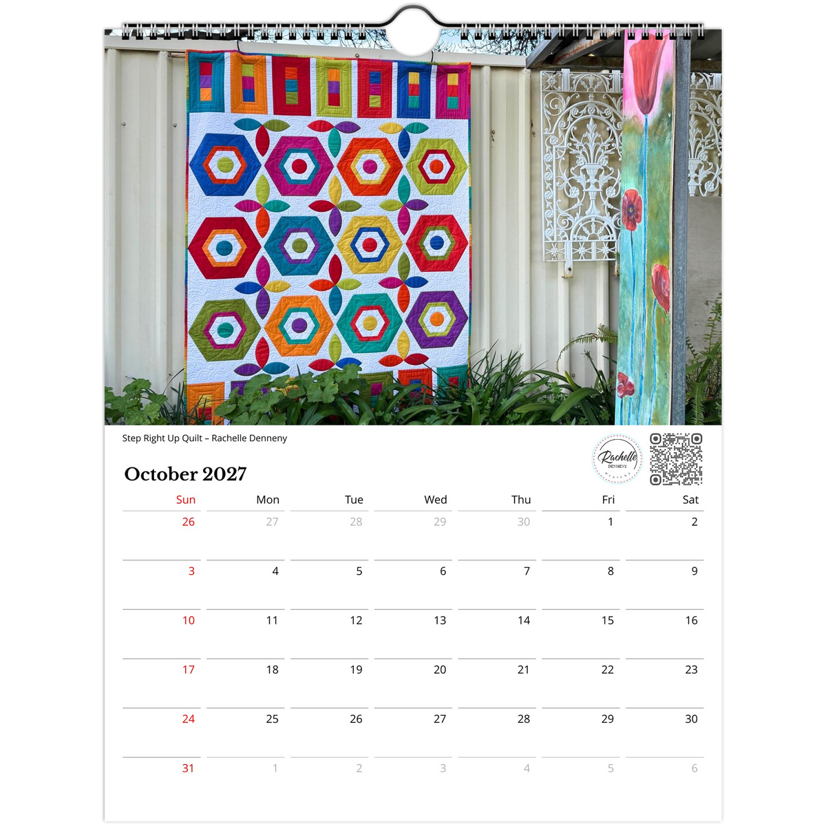 USA + Canada - Patchwork Calendar 2027 - The Patchwork Calendar