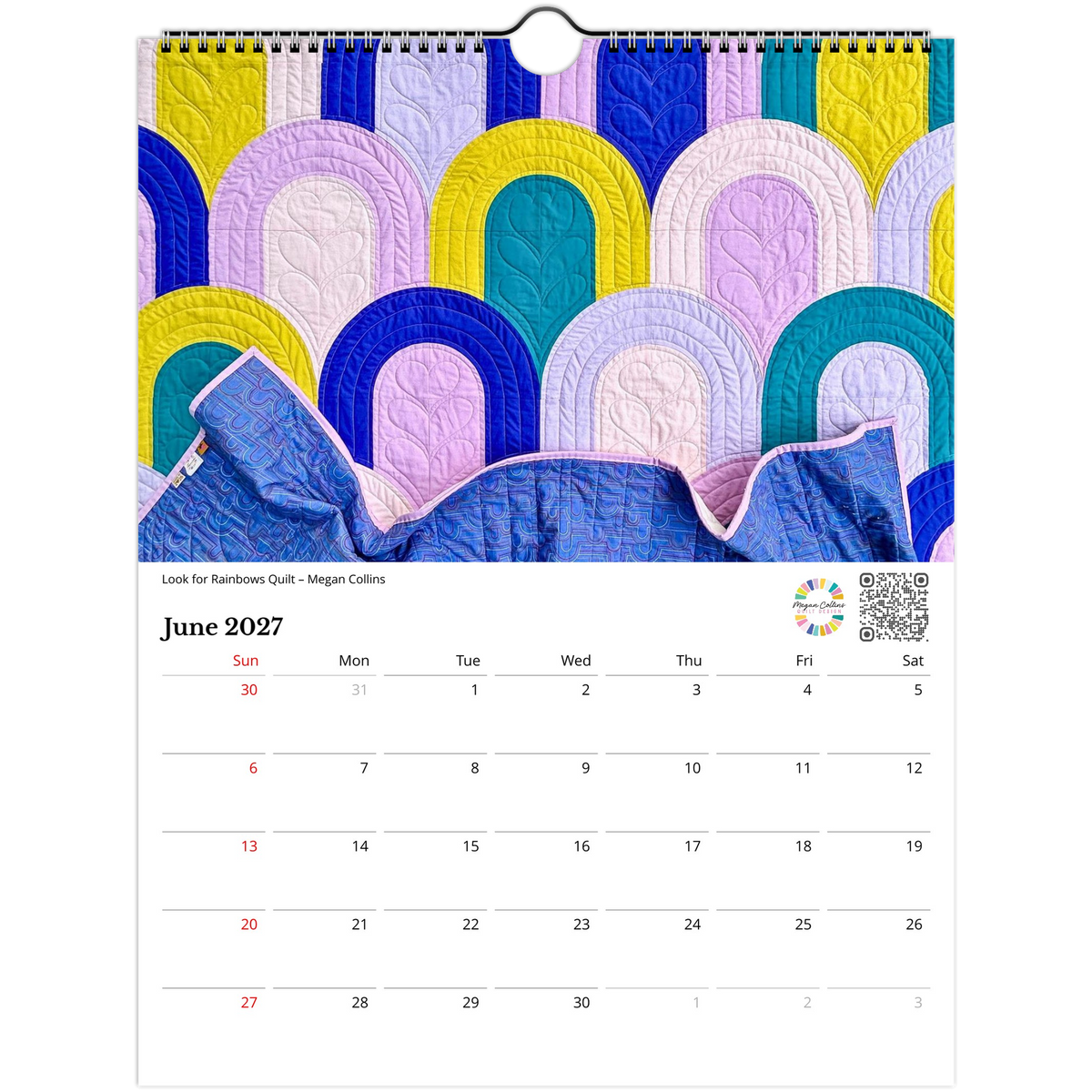 USA + Canada - Patchwork Calendar 2027 - The Patchwork Calendar